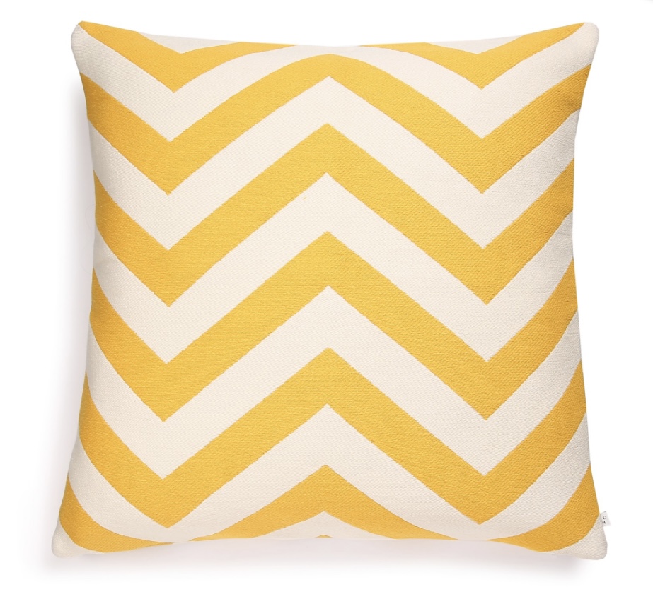 Scapa Home sierklussen Naples in zigzag streep in geel 60 x 60 cm