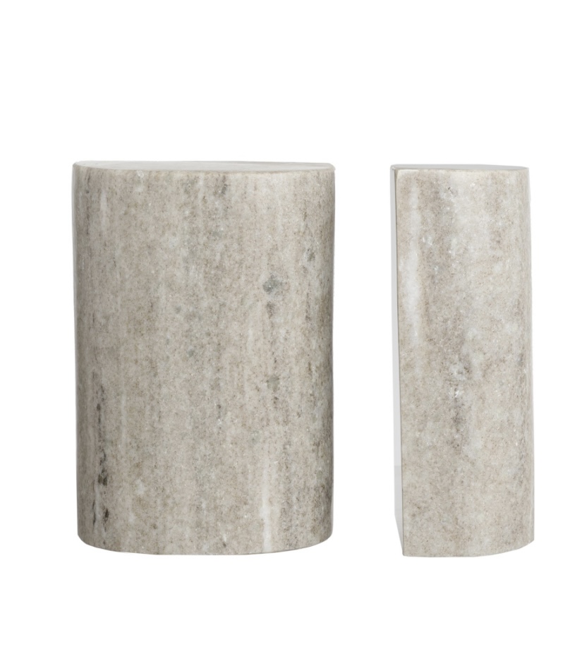 Scapa Home Boekensteunen ‘Elly’ in beige marmer Scapa Home Boekensteunen ‘Elly’ in beige marmer