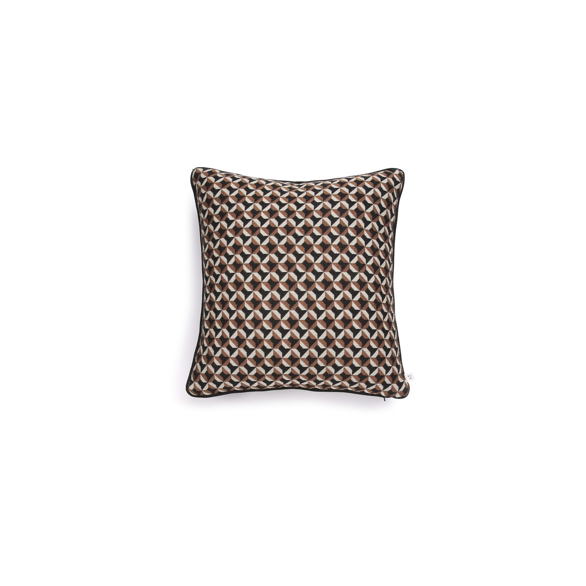 Scapa-Home-Dundee-cushion-cover-50x50-cm-caramel-LR Scapa Home sierkussen ‘Dundee’ met grafisch patroon in caramel 50 x 50 cm