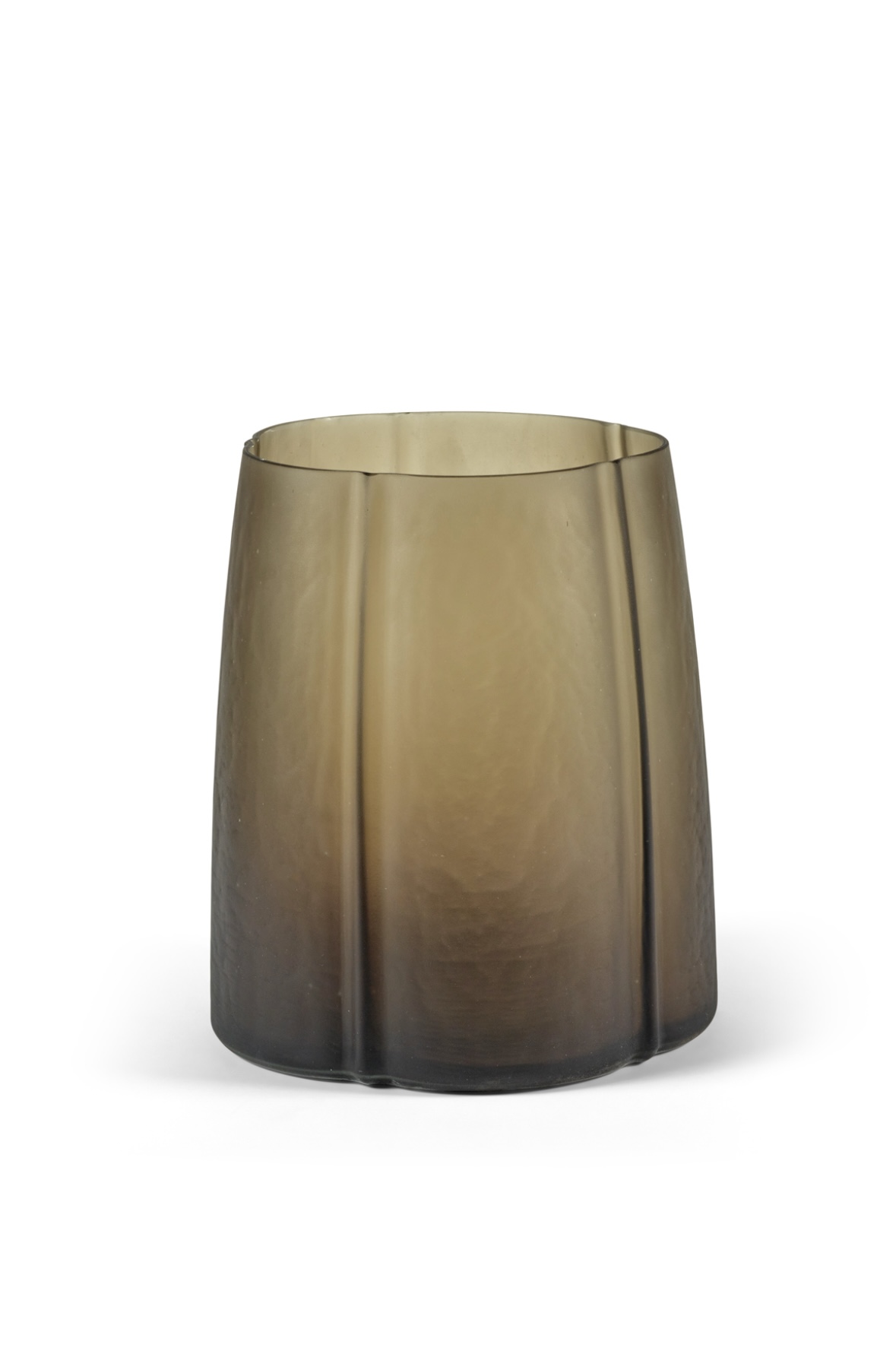 Serax by Piet Boon lage brede glazen vaas 'Shape' in bruin Serax by Piet Boon lage brede glazen vaas 'Shape' in bruin