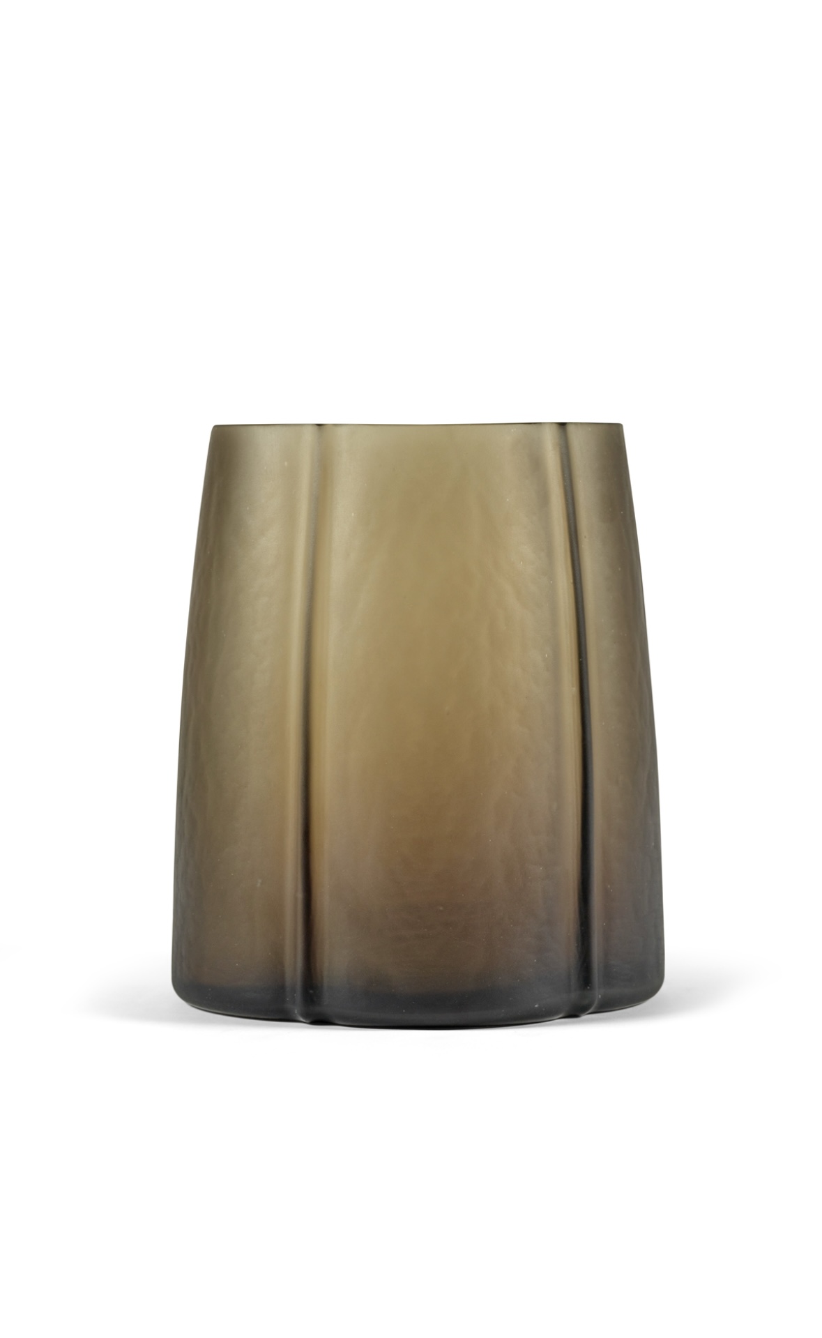 Serax by Piet Boon lage brede glazen vaas 'Shape' in bruin zijaanzicht Serax by Piet Boon lage brede glazen vaas 'Shape' in bruin zijaanzicht