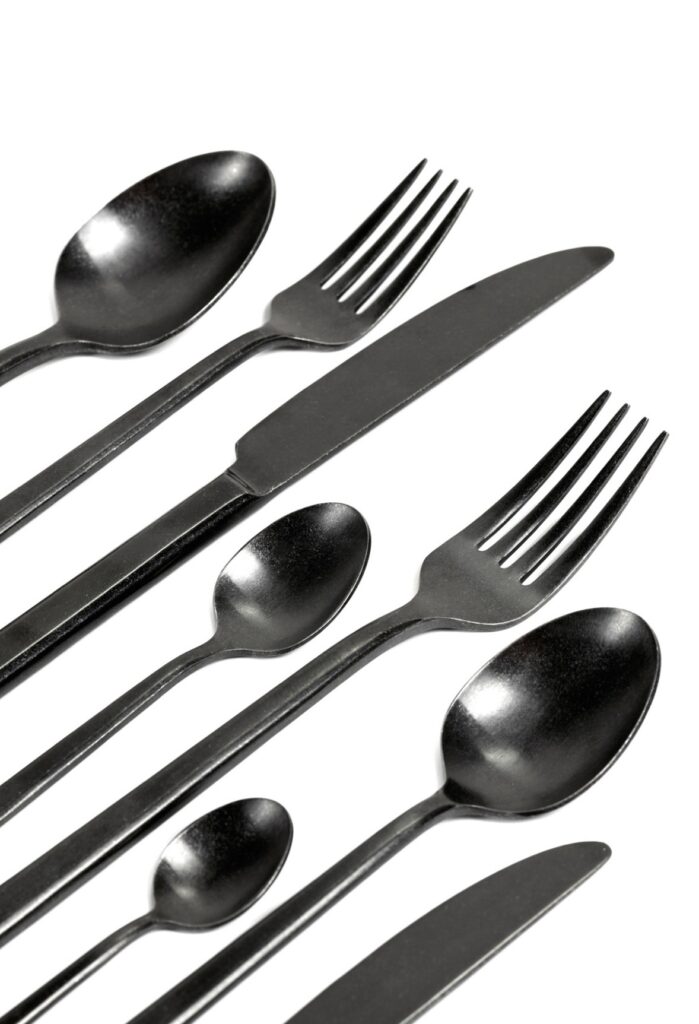 Serax by Pascale Naessens zwart stalen bestekset 'Pure' - 24 delig
