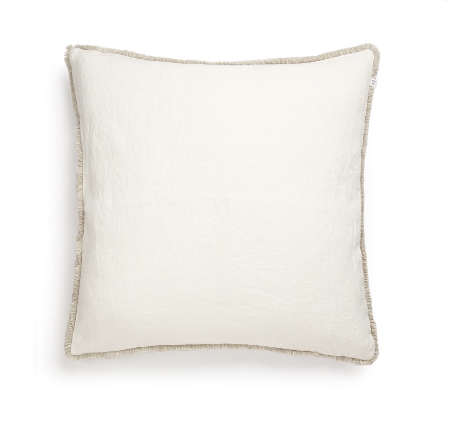 Scapa Home vierkant linnen sierkussen ‘Sloane’ in kalkwit 60 x 60 cm